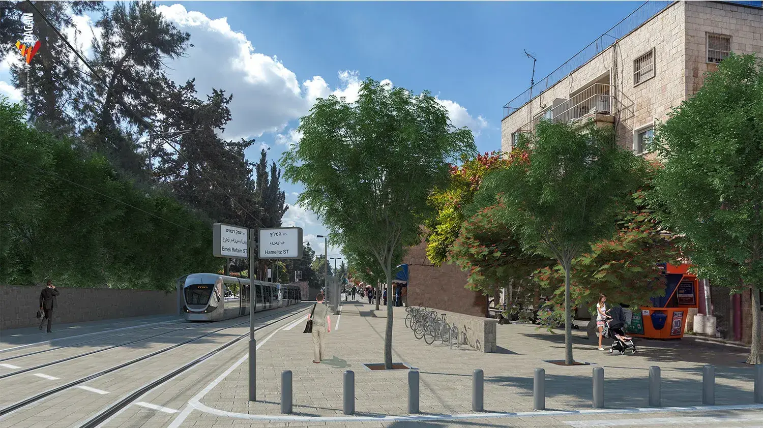 הדמייה הקו הכחול ירושלים