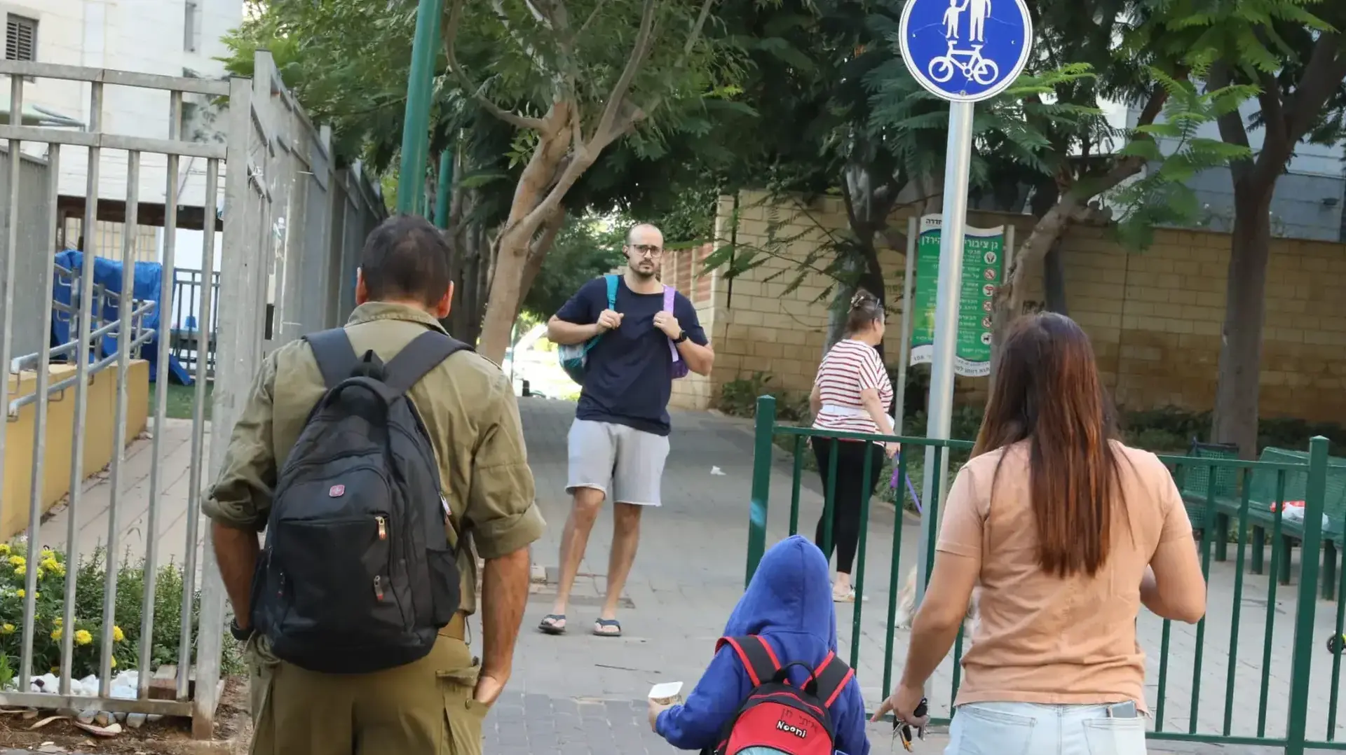 ילדים בחדרה חוזרים לגני ילדים בזמן מלחמה , 18 באוקטובר 2023