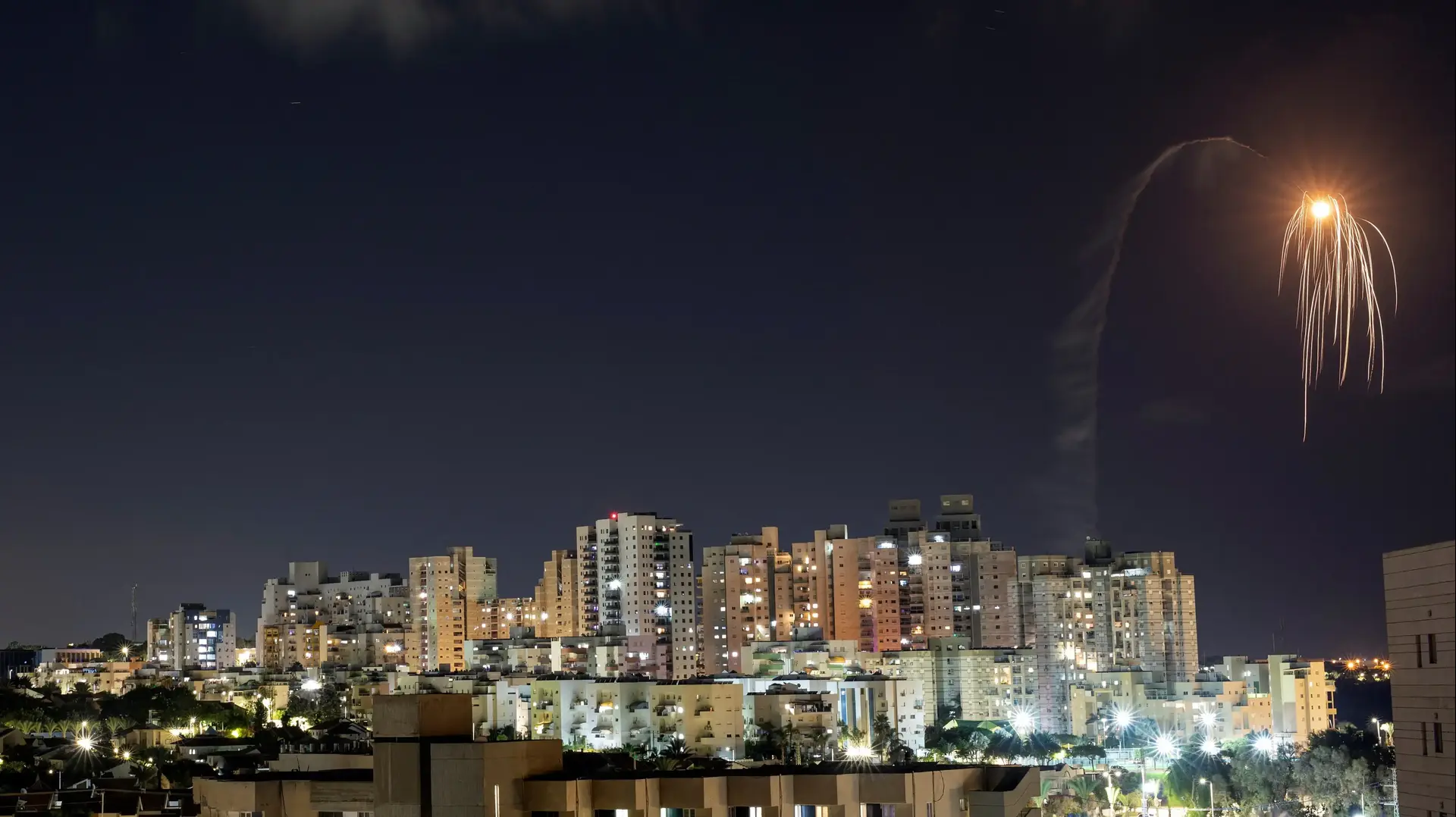 יירוטים של כיפת ברזל מעל אשקלון במהלך חרבות מגן, 20 באוקטובר 23