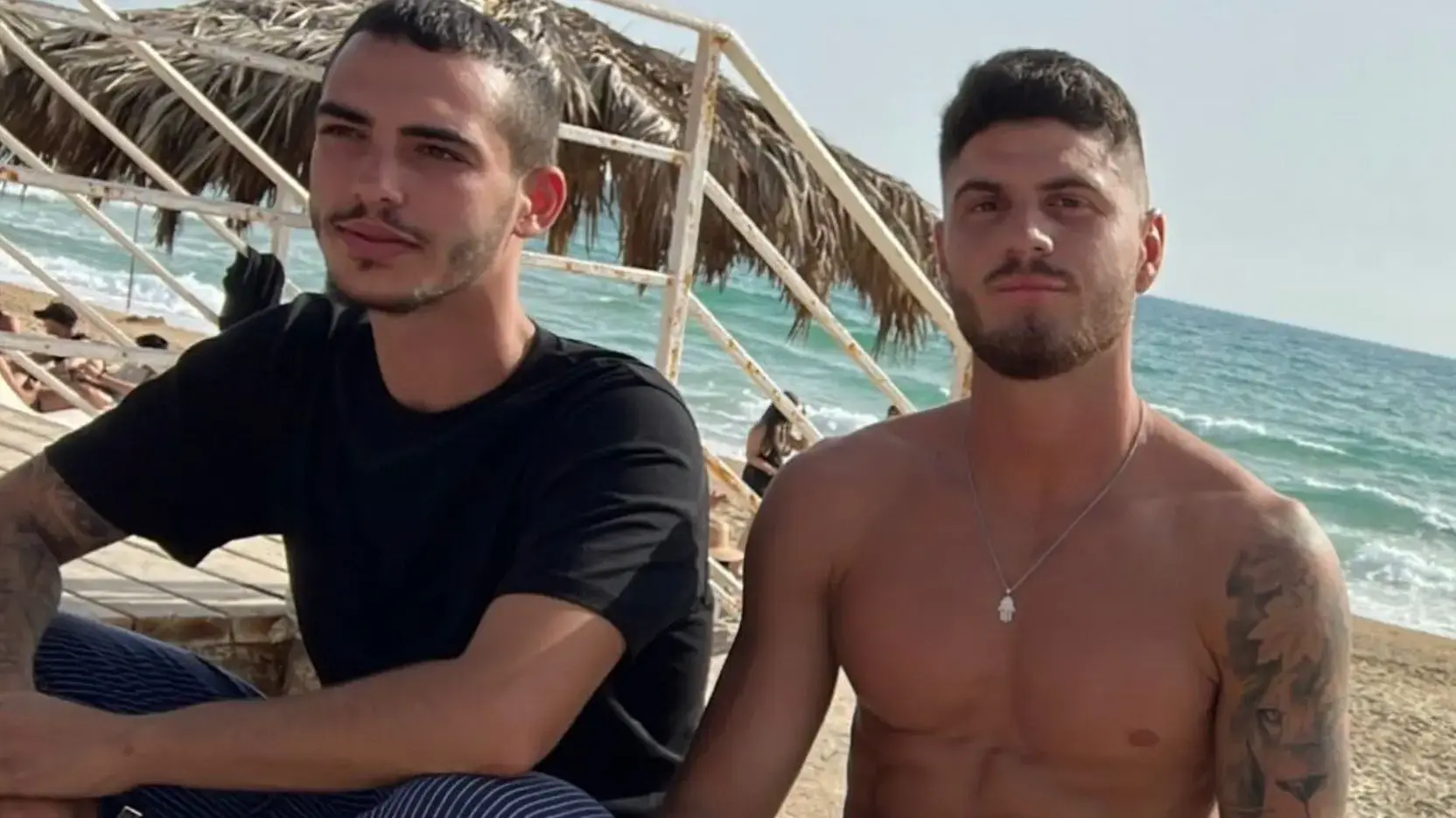 זיו מורגן עם חברו אסף אדברג ז"ל