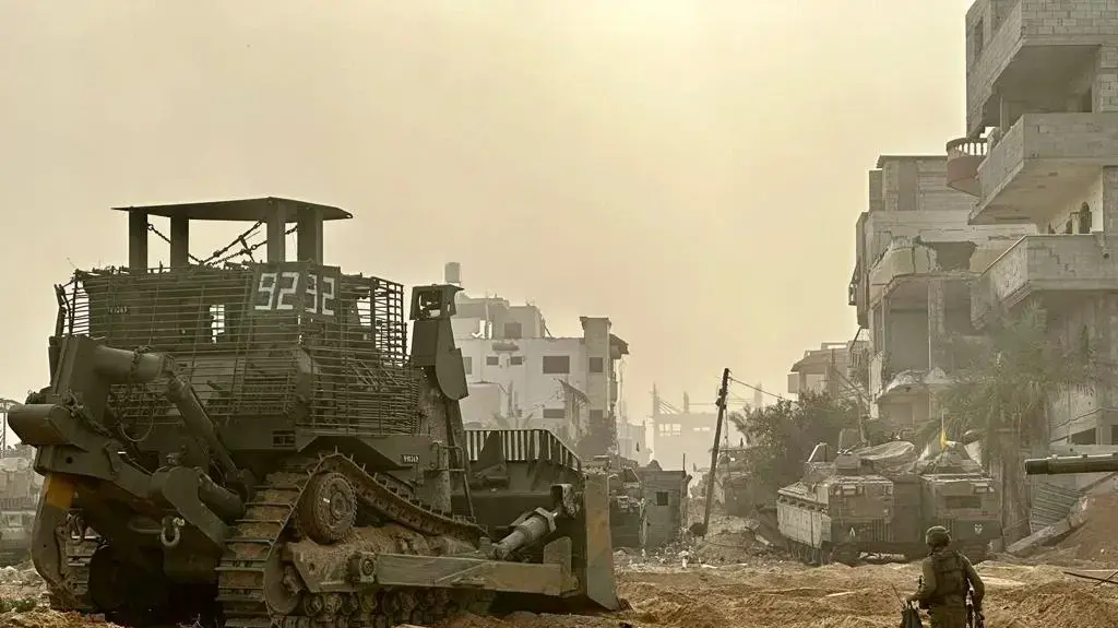 דחפור צה"לי ברצועת עזה. 2 באוקטובר 2023