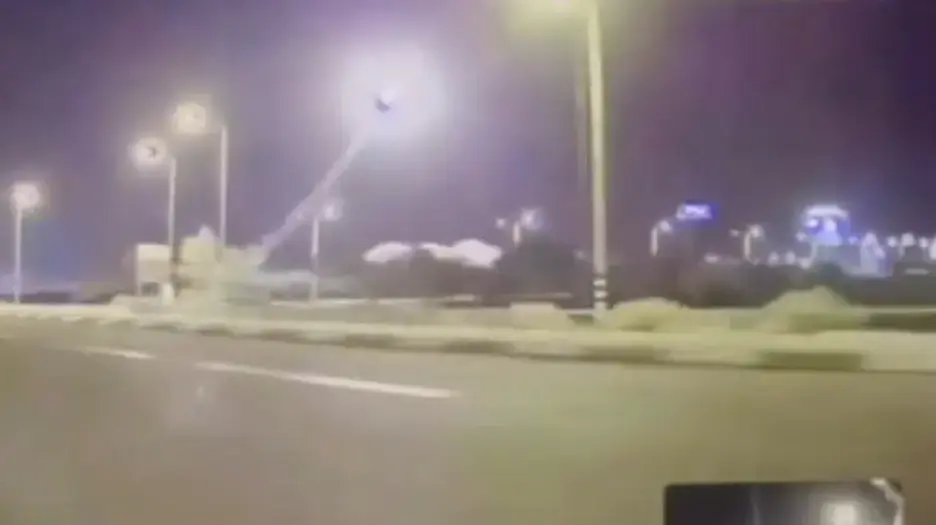 שיגור טיל פטריוט מאילת לעבר מל"ט ששוגר מתימן