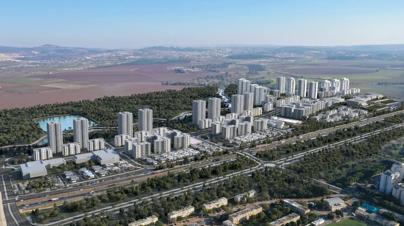 הדמיה של השכונה מהאוויר