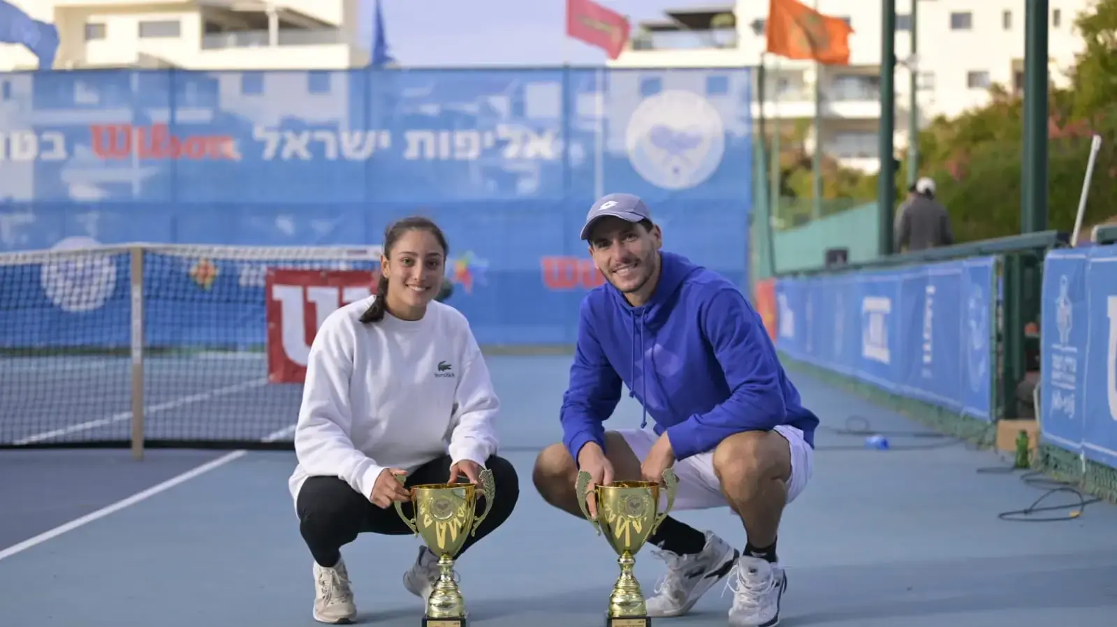 מיקה בוחניק לצד ישי עוליאל טניסאים מיקה בוחניק לצד ישי עוליאל טניסאים