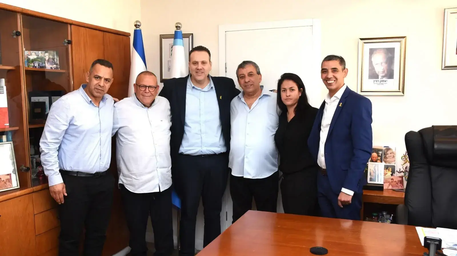 שר התרבות הספורט מיקי זוהר לצד יושב ראש ההסתדרות ארנון בר דוד