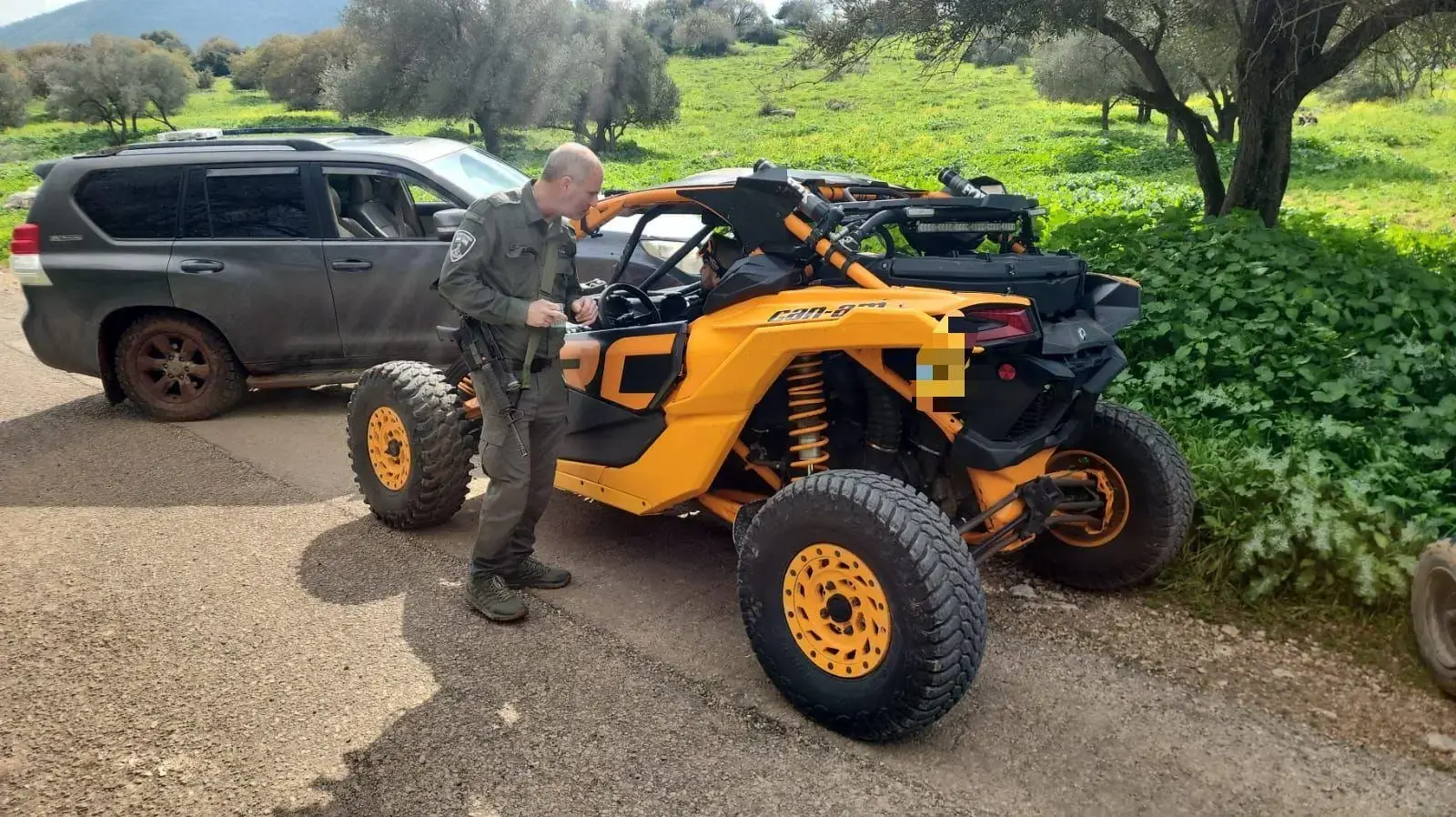 פעילות לוחמי מג״ב במרחב הכפרי לאכיפת עבירות של נהיגה על כלים מוטוריים תוך השחתת שטחים חקלאיים ובניגוד לחוק, 11 בפברואר 2024