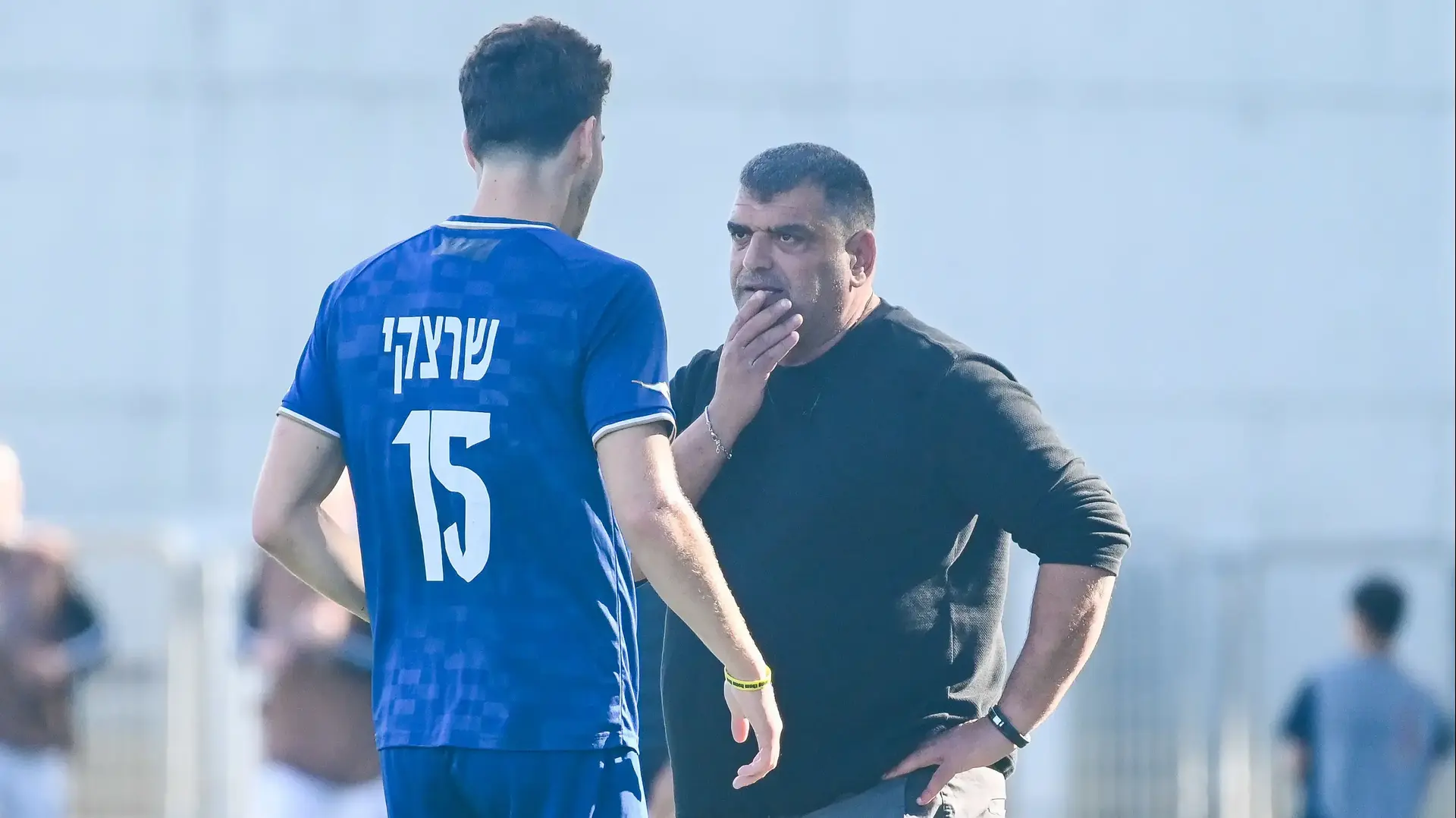 מאמן עירוני קרית שמונה שי ברדה עם אריאל שרצקי מאמן עירוני קרית שמונה שי ברדה עם אריאל שרצקי