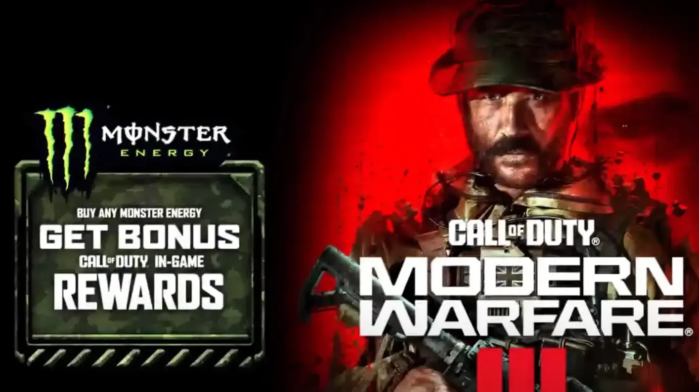 פרומו לשיתוף הפעולה בין מותג מונסטר למשחק Call of Duty.