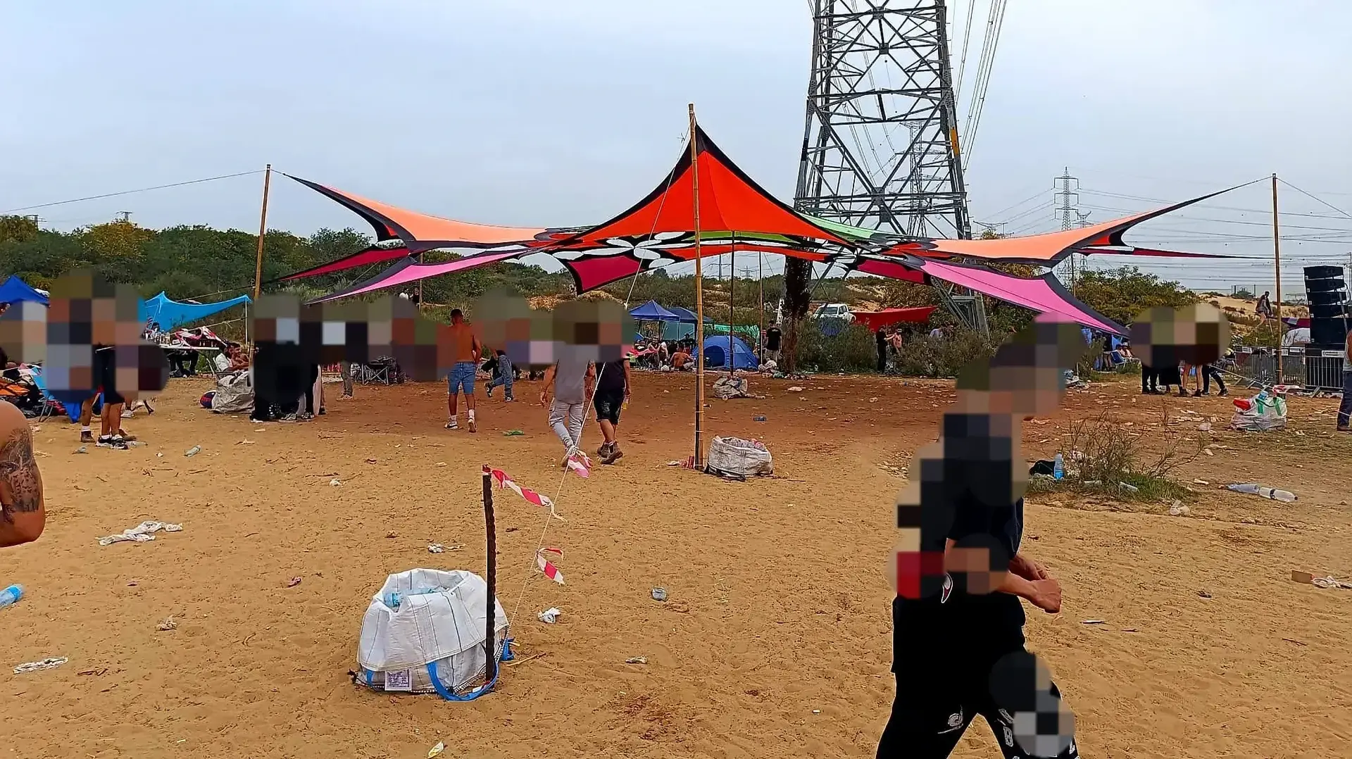 מסיבה פיראטית שפינתה המשטרה ליד קיסריה, 31 במרץ 2024