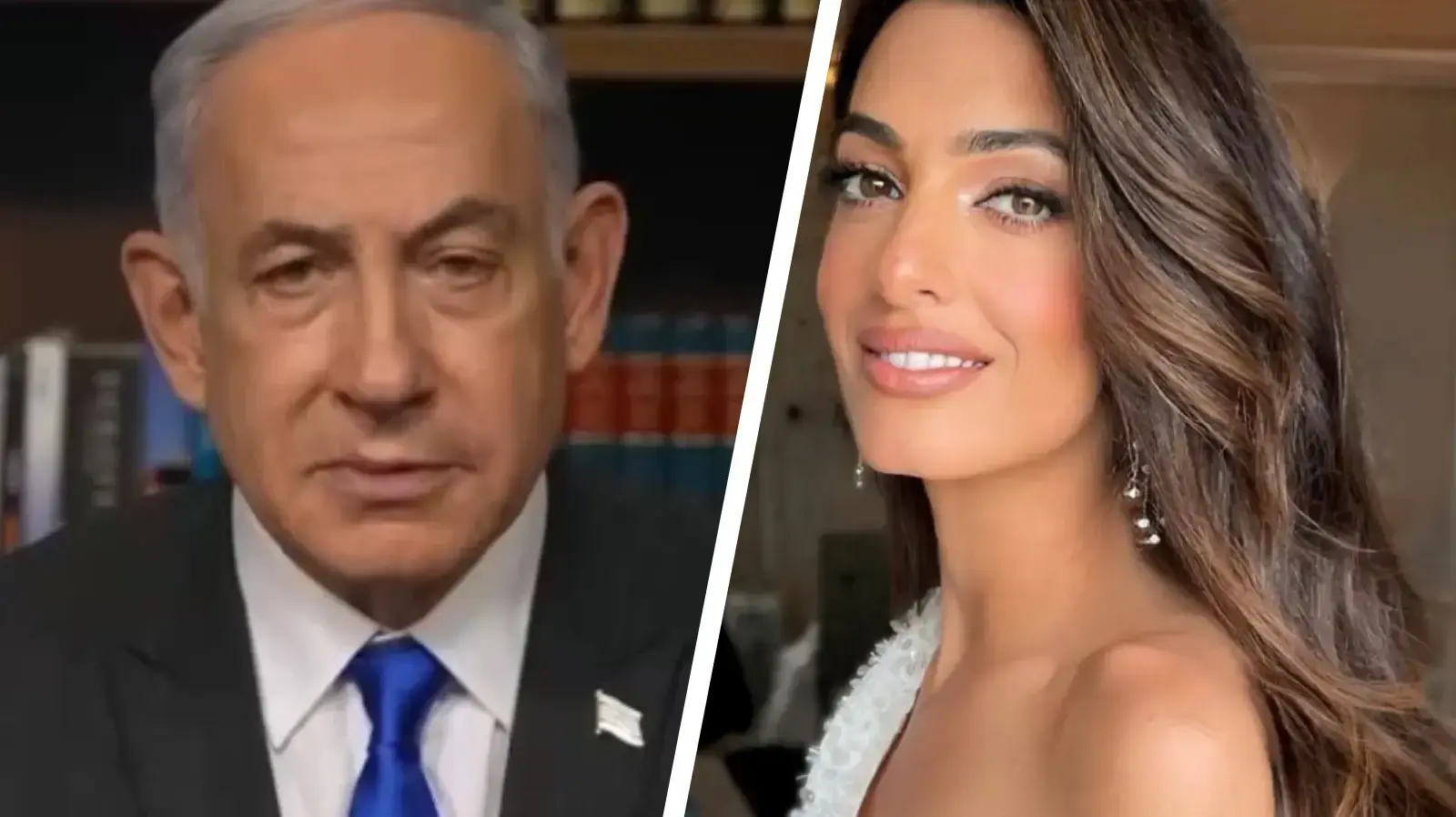 אמל קלוני ובנימין נתניהו