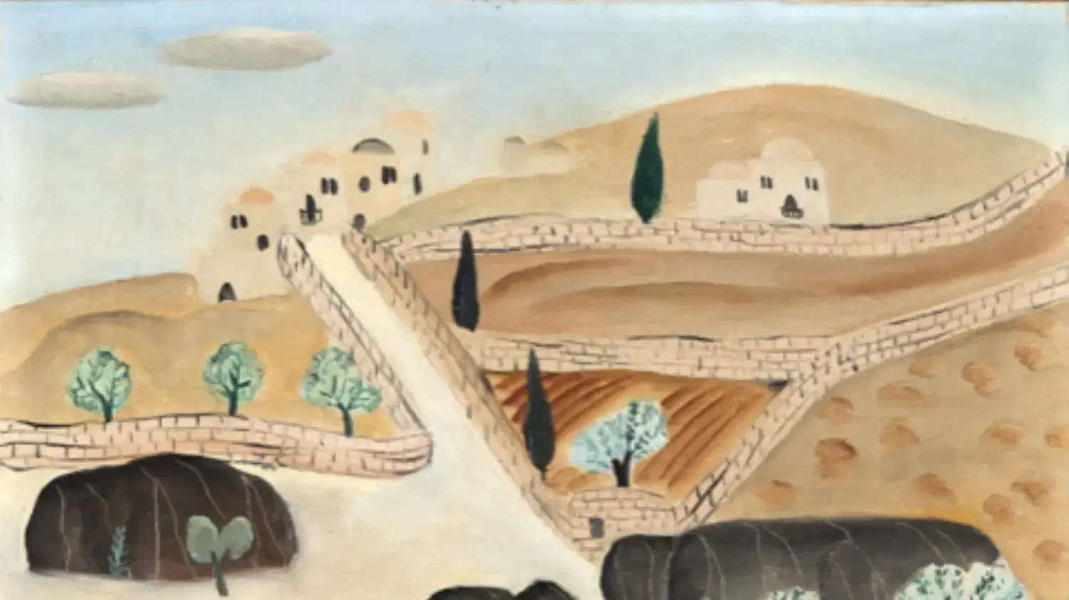 ראובן רובין, "עצי זית בגליל"