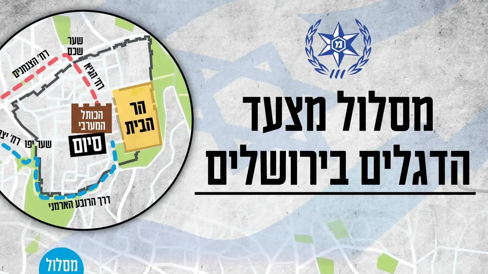המסלול של מצעד הדגלים 3 ביוני 2024