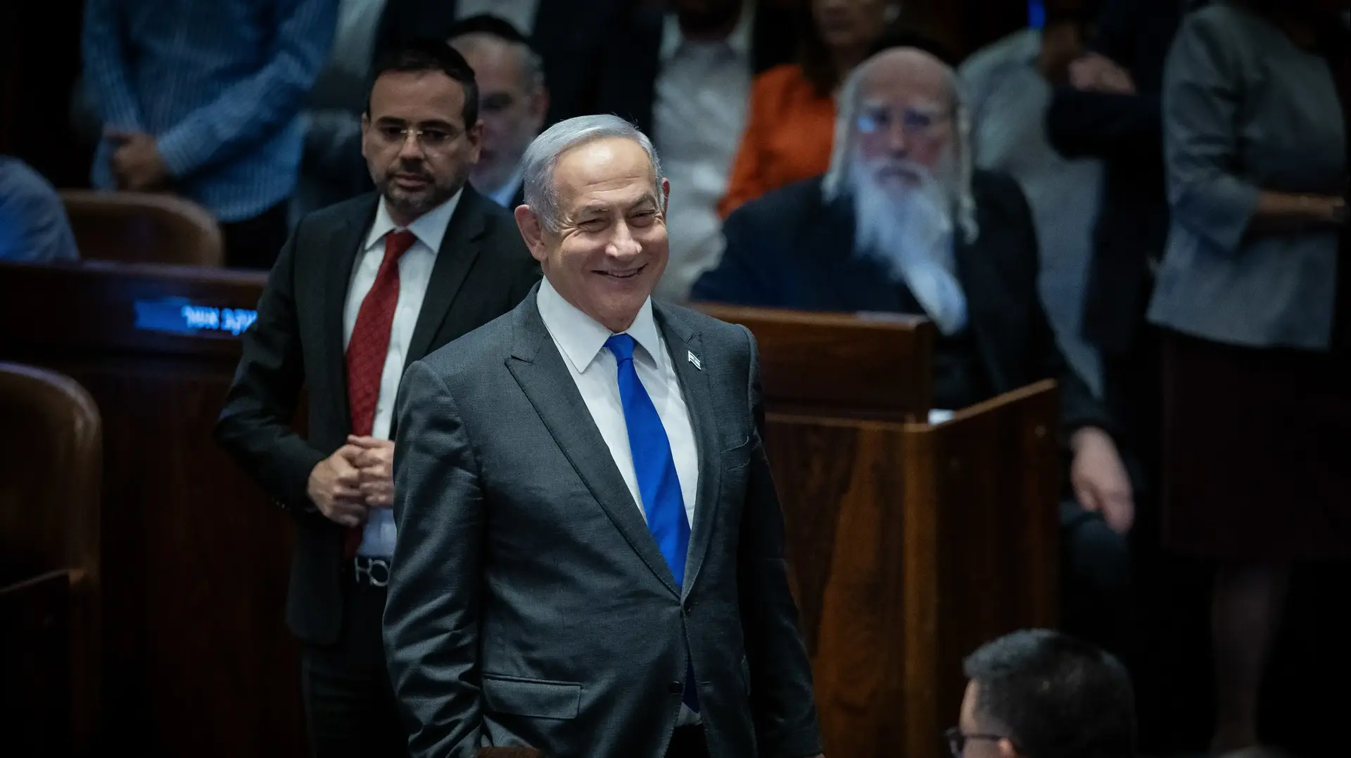 בנימין נתניהו לאחר אישור חוק הפטור מגיוס לבני ישיבות, 11 ביוני 2024