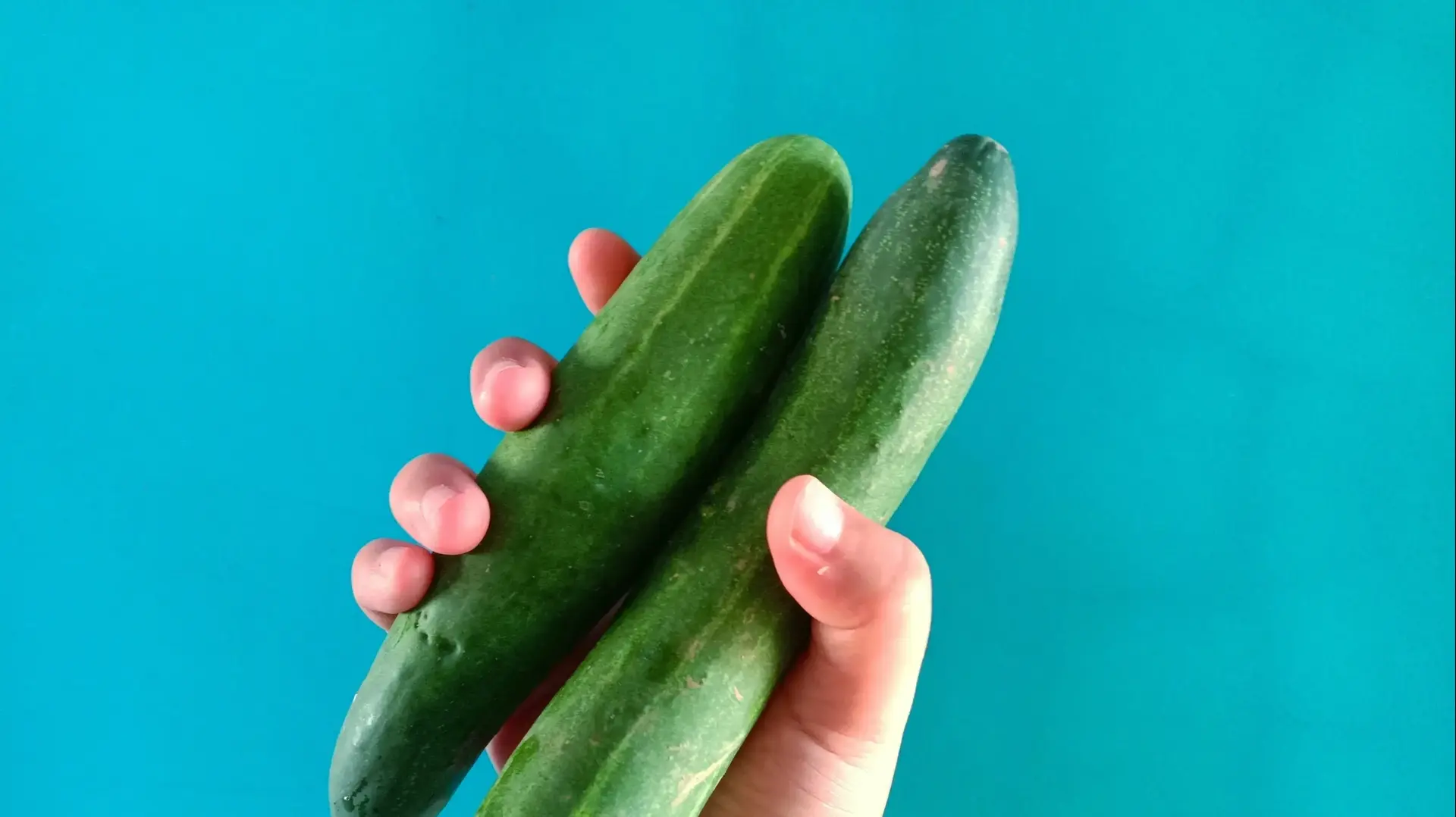 יד מחזיקה מלפפונים יד מחזיקה מלפפונים