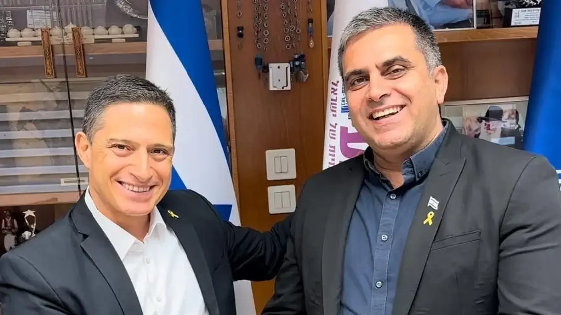 שר העלייה והקליטה בביקורו עם ראש עיריית באר שבע