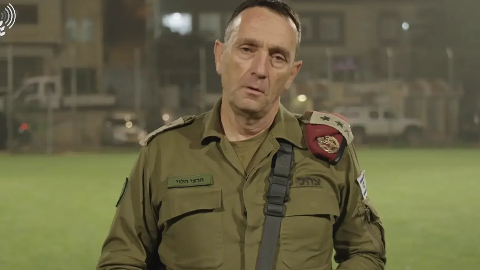הרמטכ"ל הרצי הלוי במגרש הכדורגל, מג'דל שמס, 28 ביולי 2024