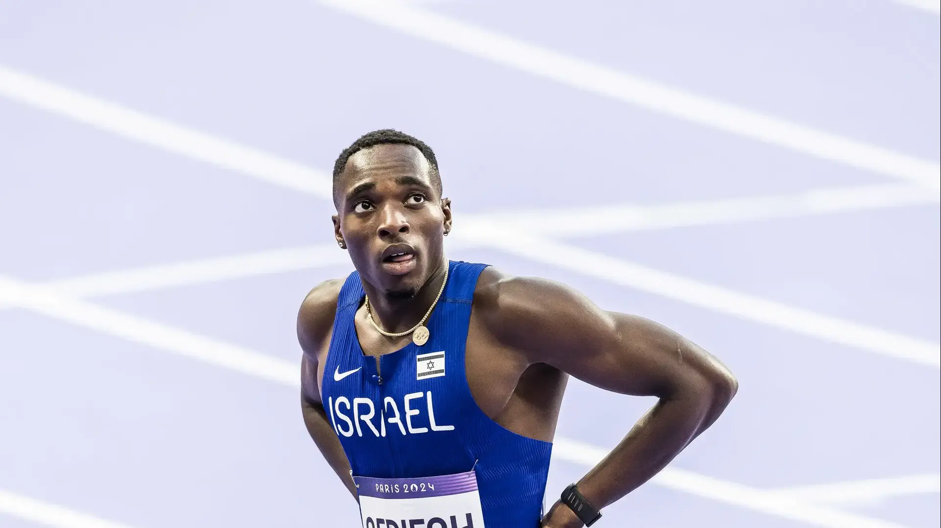 בלסינג אפריפה אצן ישראלי בריצת 200 מטר, פריז 2024