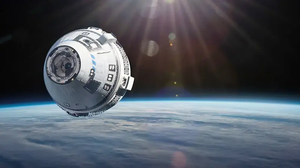 החללית סטארליינר של בואינג,
The Starliner spacecraft