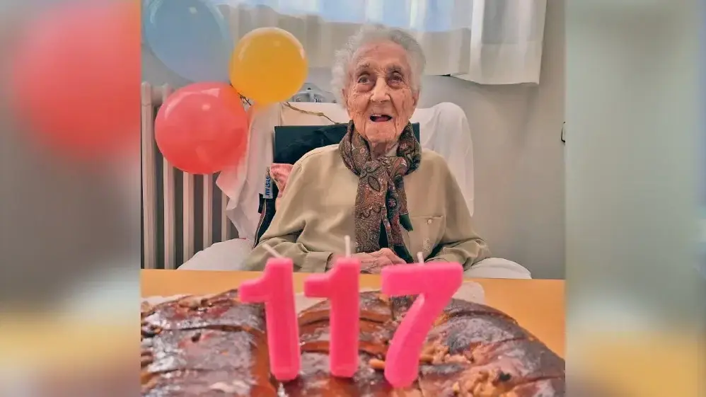מריה בראניאס מוררה, האדם המבוגר ביותר בעולם, חוגגת יום הולדת 117, ג'ירונה, ספרד, 4 במרץ 2024
