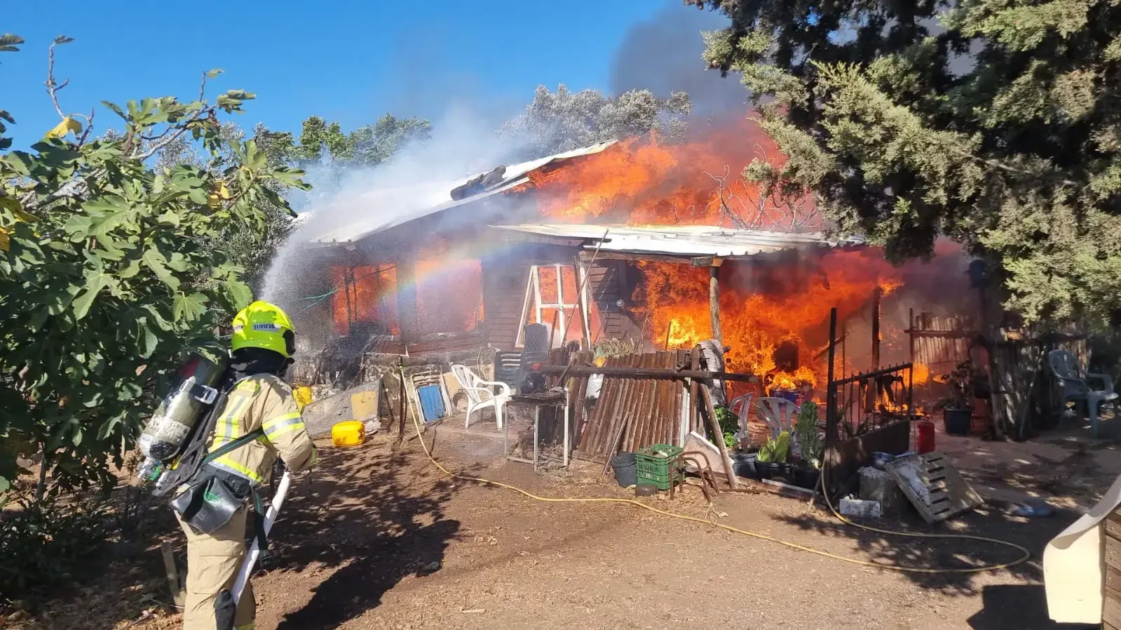 בוידאו: שריפות בצפון כתוצאה מהירי מלבנון 21 בספטמבר  2024