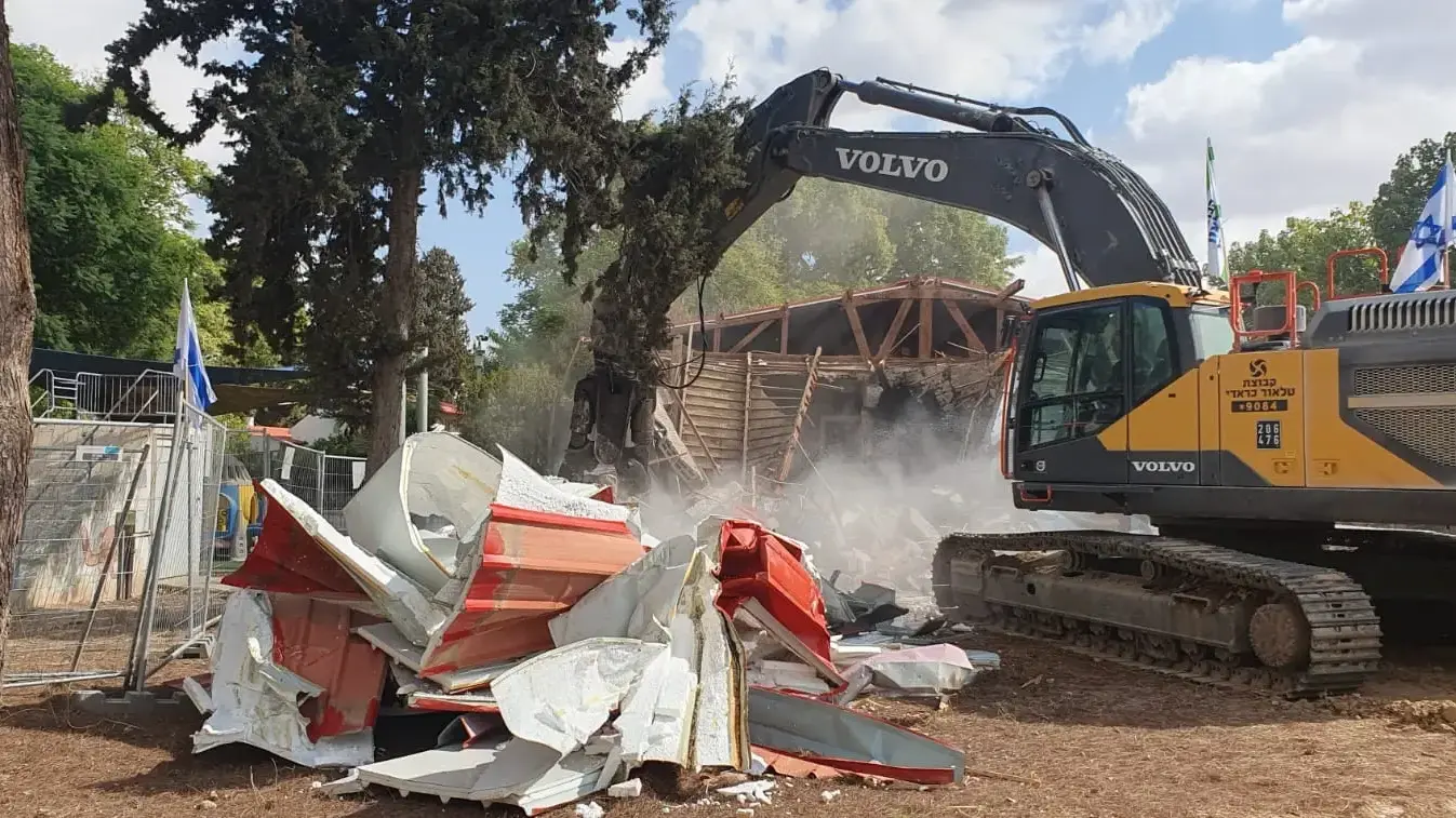 שנ ה לאחר ה7 באוקטובר, הריסות הבתים בקיבוץ כיסופים.30 בספטמבר 2024