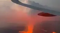 בהתפרצות הר געש מעל איסלנד באמצע הטיסה