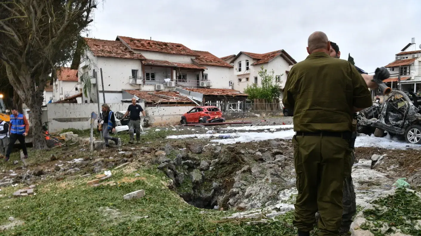זירת נפילה בשכונת שעריה , פתח תקווה , 24 בנובמבר 2024