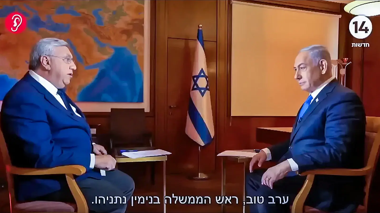 יעקב ברדוגו מראיין את רה"מ בנימין נתניהו בערוץ 14