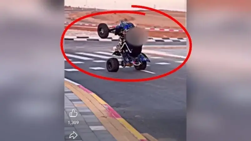 מתפרע עם טרקטורון בכביש ונעצר על ידי שוטרי תחנת רהט