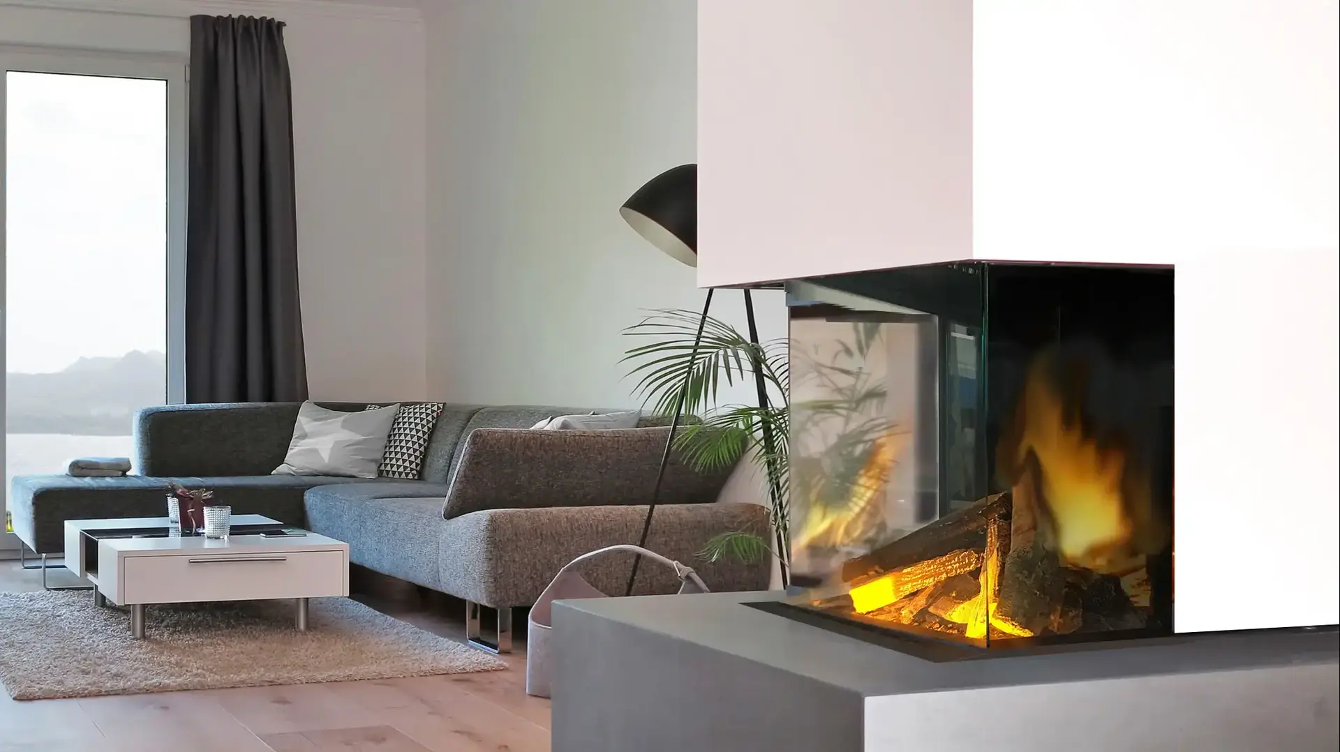 MILANO SMART LIVING - קמין לד ביו אקולוגי המדמה להבה חיה, מופעל דיגיטלית, ללא פיח או עשן
