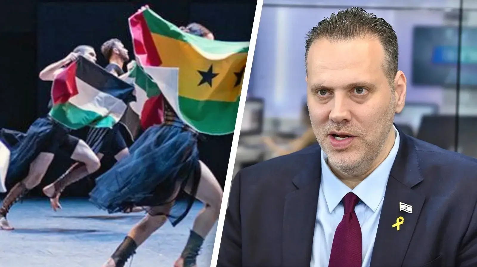 שר התרבות והספורט מיקי זוהר, וקטע מהמופע "אנאפאזה" מאת אוהד נהרין בביצוע להקת מחול בת־שבע ואנסמבל בת־שבע
