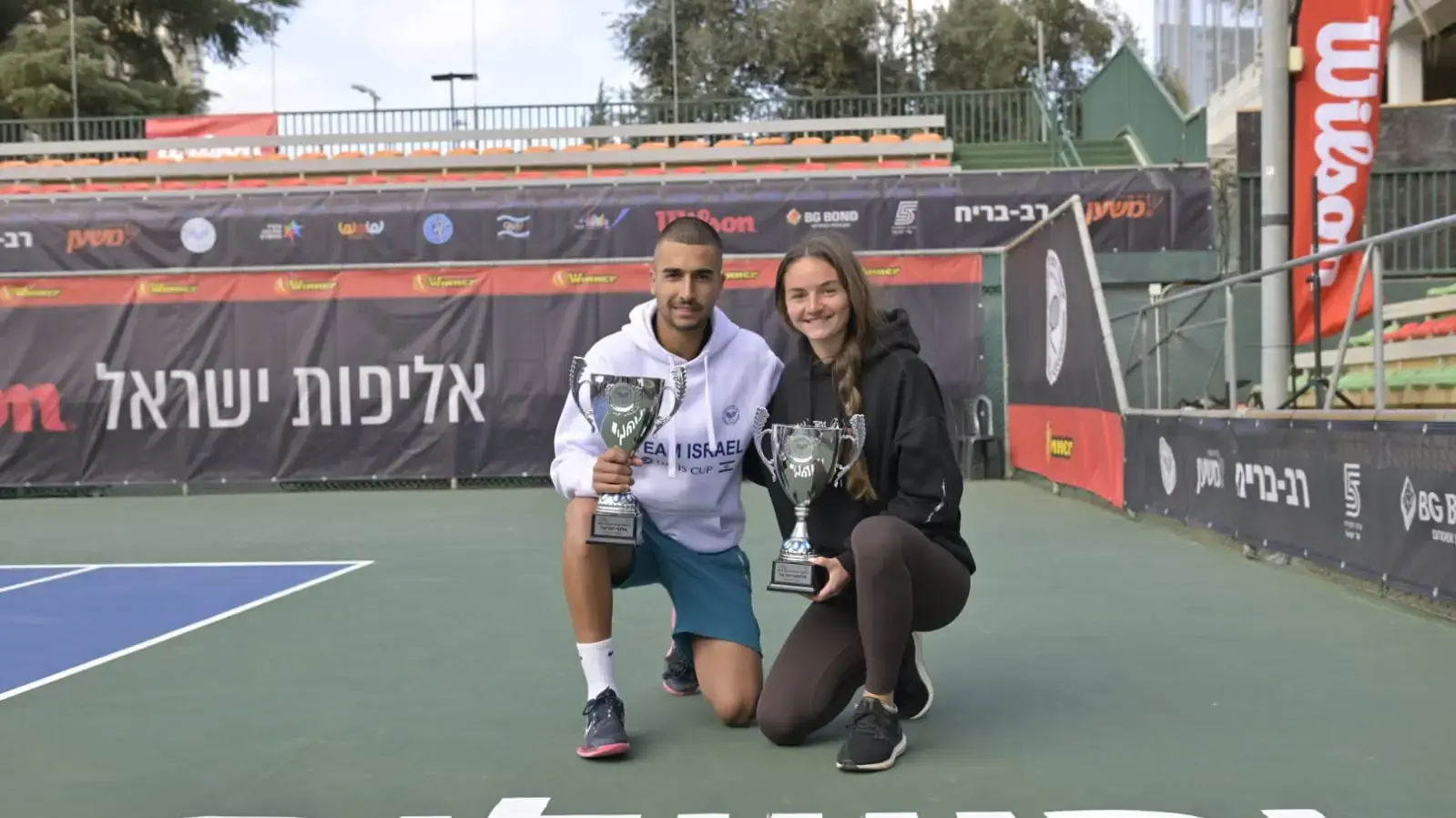 ניקול חירין, אופק שימנוב אלופי ישראל בטניס לשנת 2024