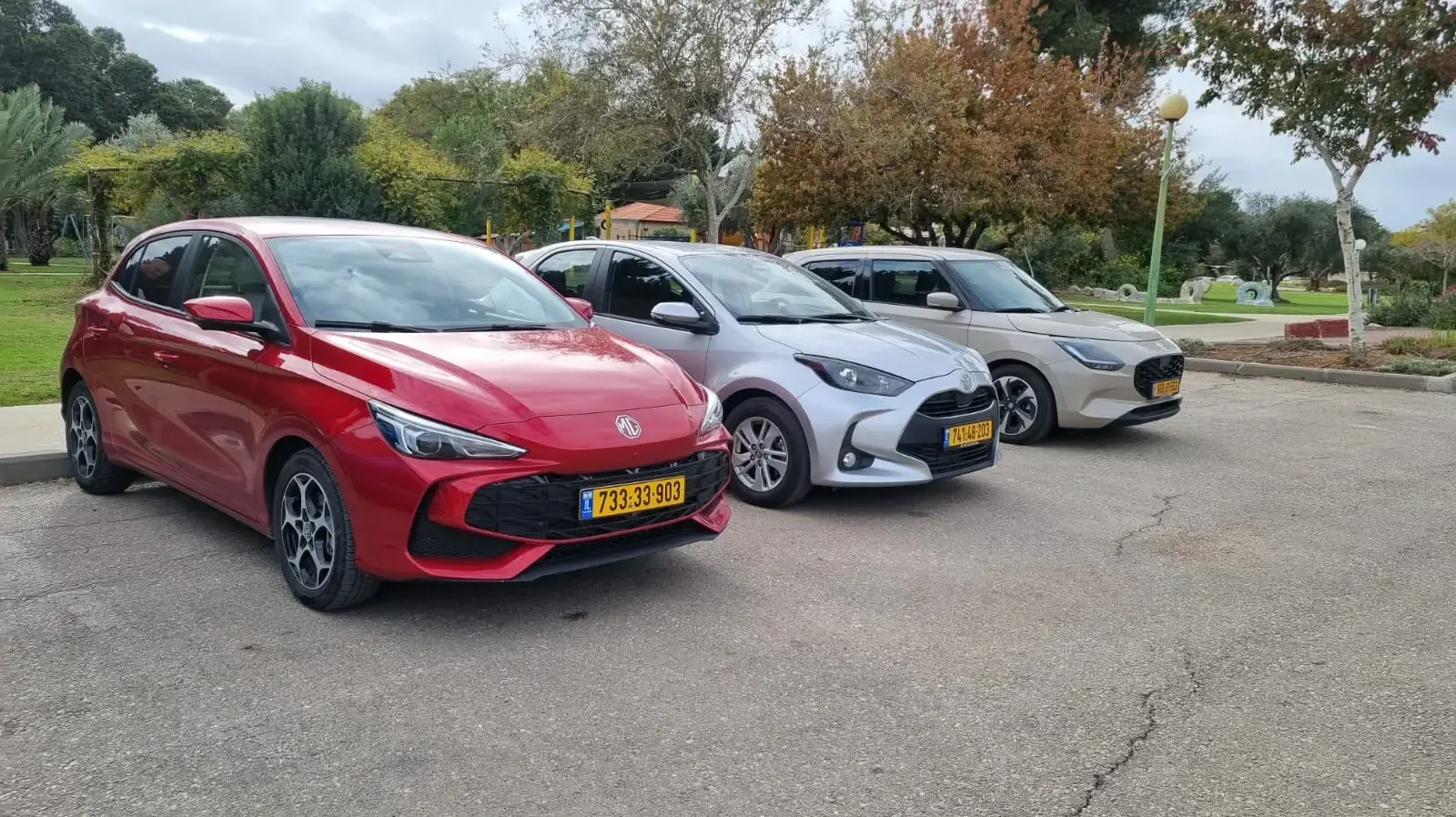 מבחן השוואתי MG3 טויוטה יאריס סוזוקי סוויפט