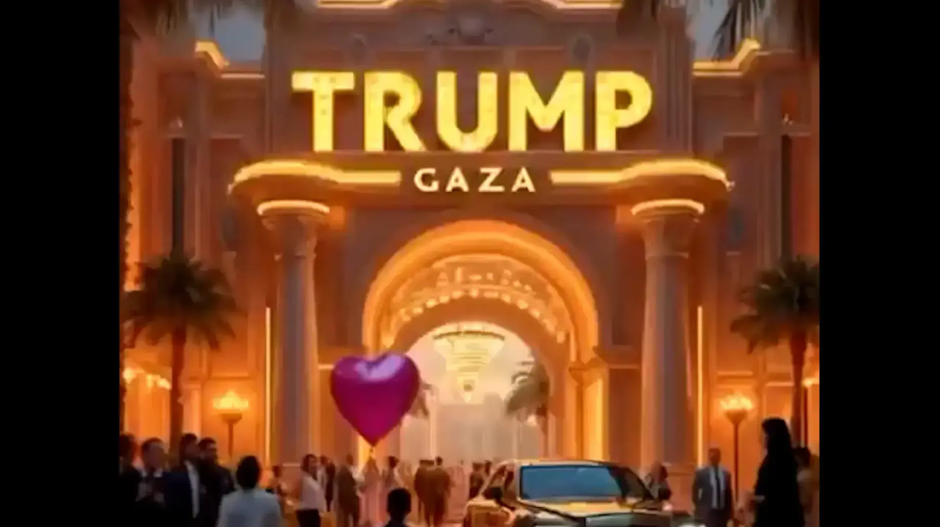 החזון של הנשיא טראמפ לרצועת עזה בסרטון בינה מלאכותית