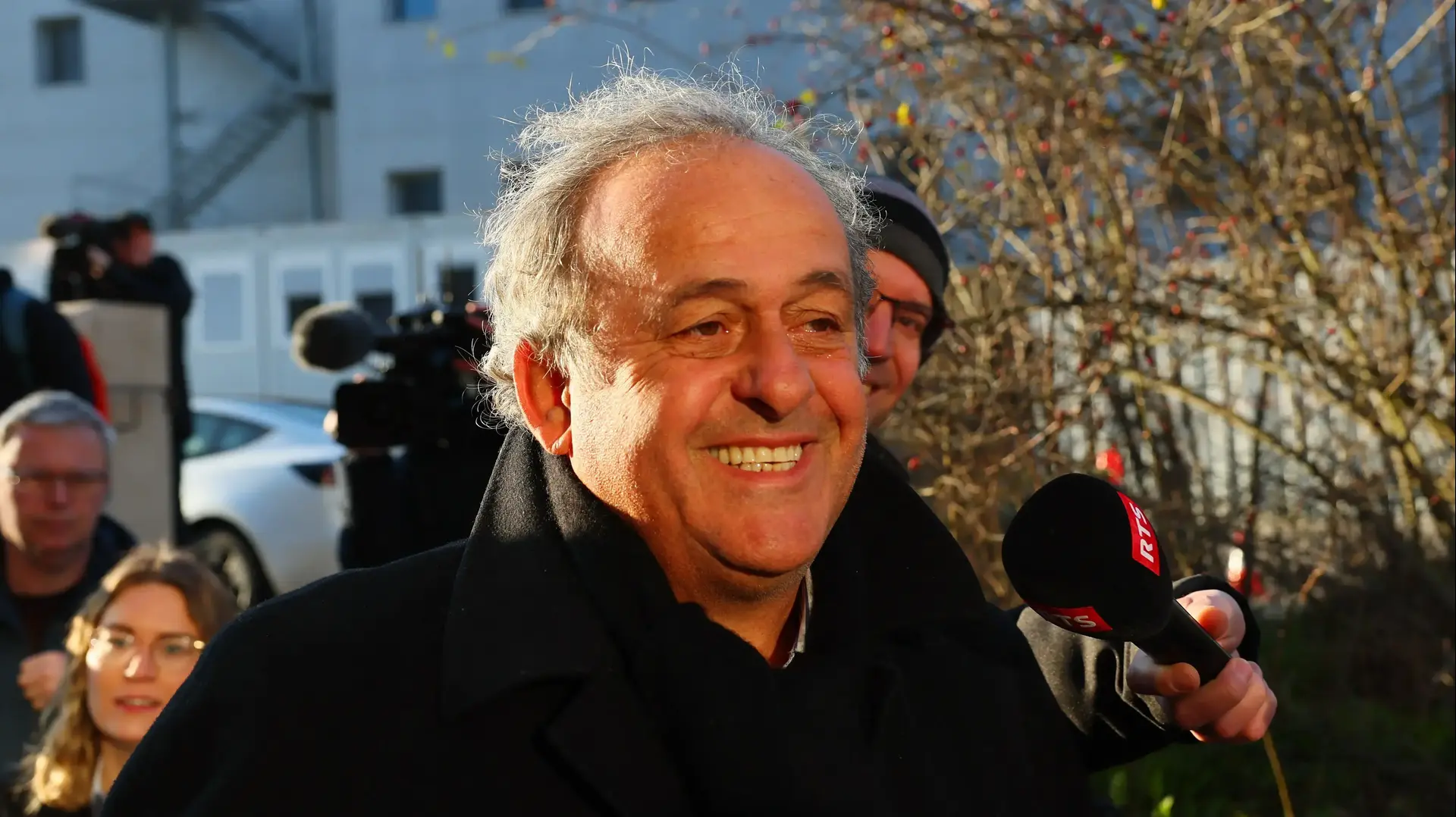 מישל פלאטיני נשיא אופ"א לשעבר לפני משפטו בשוויץ מישל פלאטיני נשיא אופ"א לשעבר לפני משפטו בשוויץ