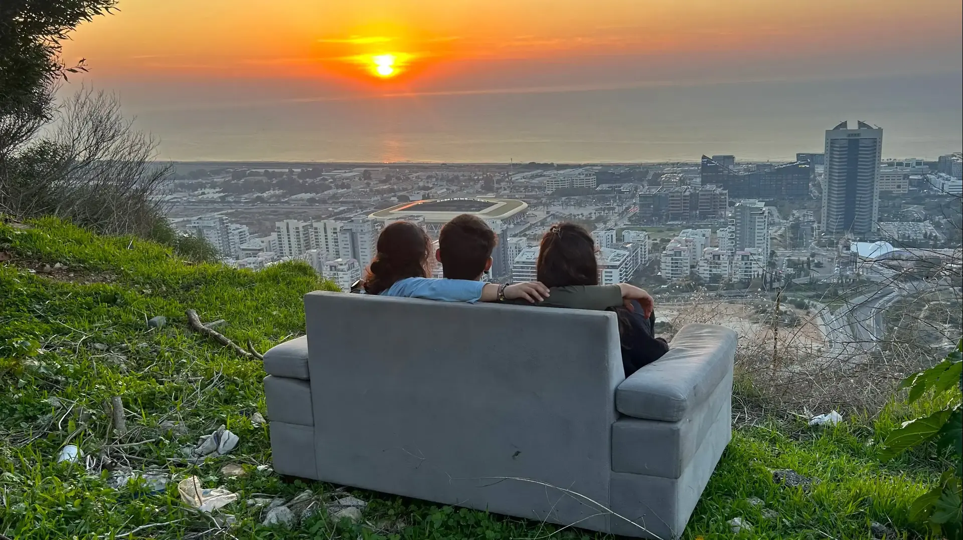 שקיעה בתל אהרון בחיפה