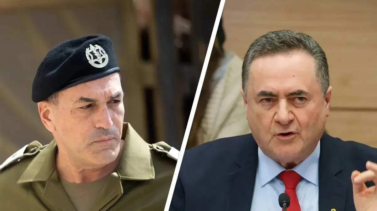 שר הביטחון ישראל כ"ץ והרמטכ"ל אייל זמיר
