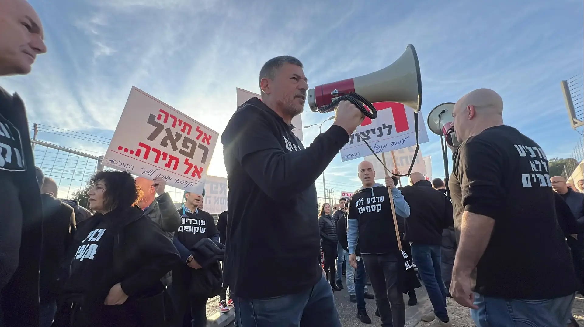מאיר ברנס, יו"ר ועד ההנדסאים והטכנאים, מוביל את מחאות העובדים בחודש שעבר