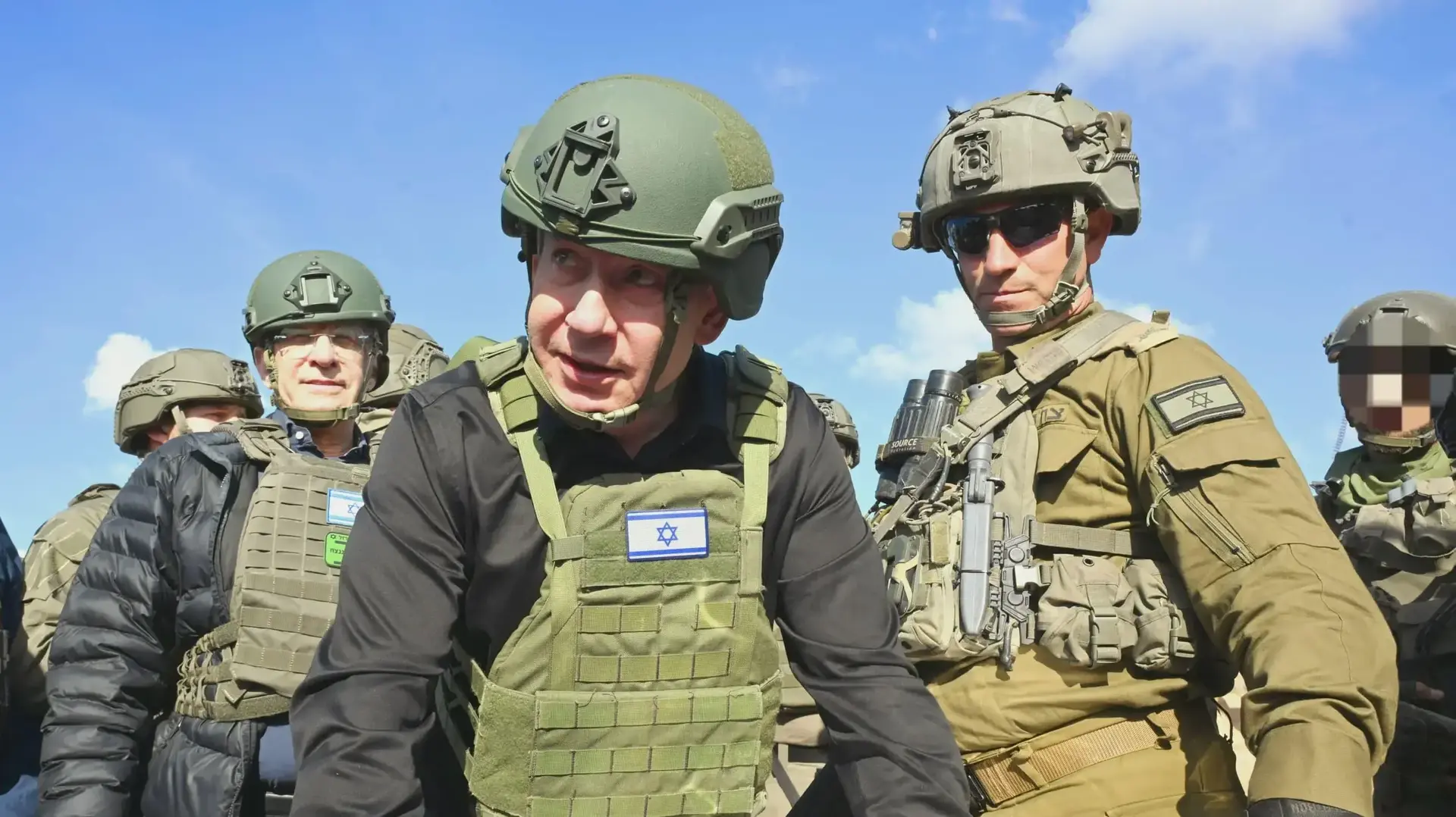 ראש הממשלה בנימין נתניהו בסיור בצפון רצועת עזה, 15 באפריל 2025