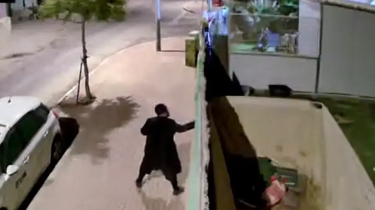 חרדי מתגרה בכלב בערד