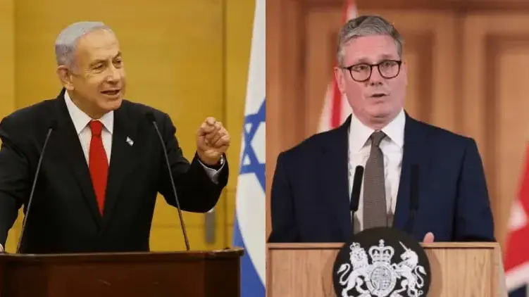 ראש ממשלת בריטניה קיר סטארמר וראש הממשלה בנימין נתניהו