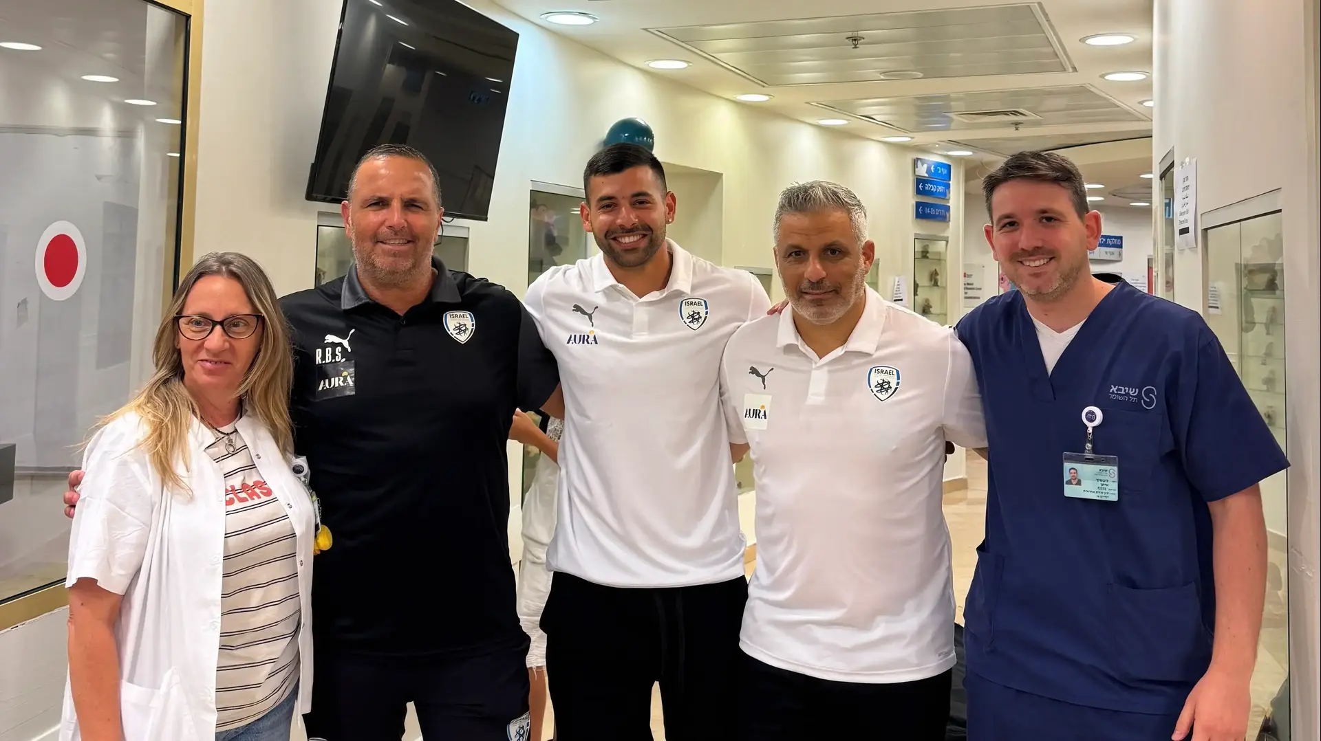 רן בן שמעון, אופיר חיים ותאי בריבו ביקרו ילדים פצועים בבית החולים שיבא