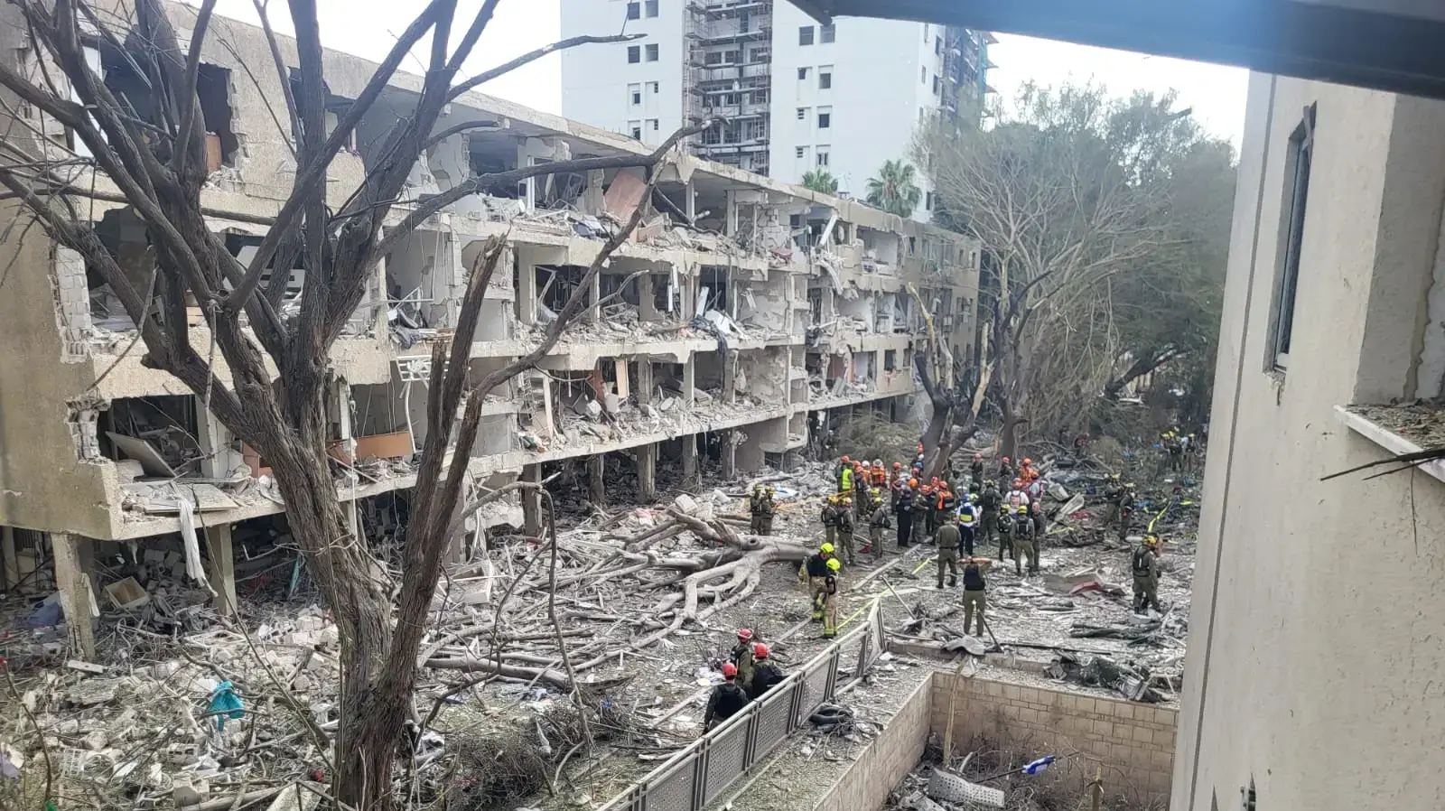 זירת נפילה טיל ששוגר מאיראן, 22 ביוני 2025