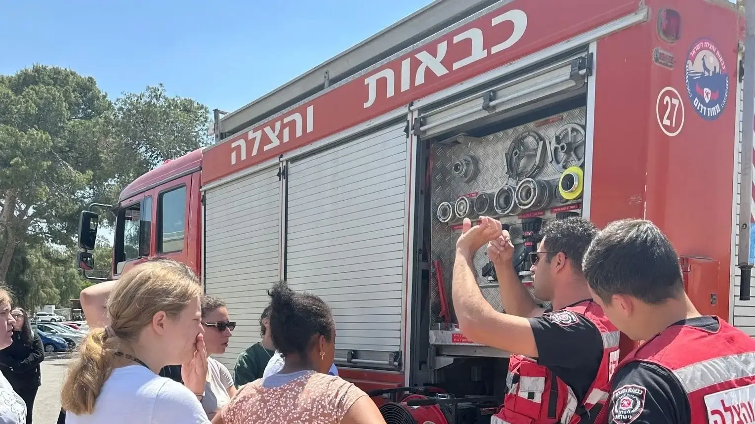 תרגילי בטיחות אש לתלמידי בני שמעון