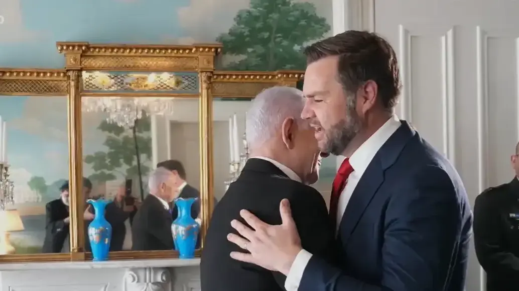 ראש הממשלה בנימין נתניהו נפגש הבוקר עם סגן נשיא ארה״ב ג׳יי. די. ואנס, בבלייר האוס בוושינגטון. 8 ביולי 2025