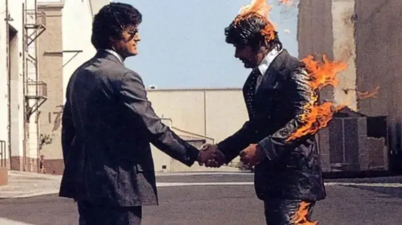 WISH YOU WERE HERE פינק פלויד עטיפת אלבום