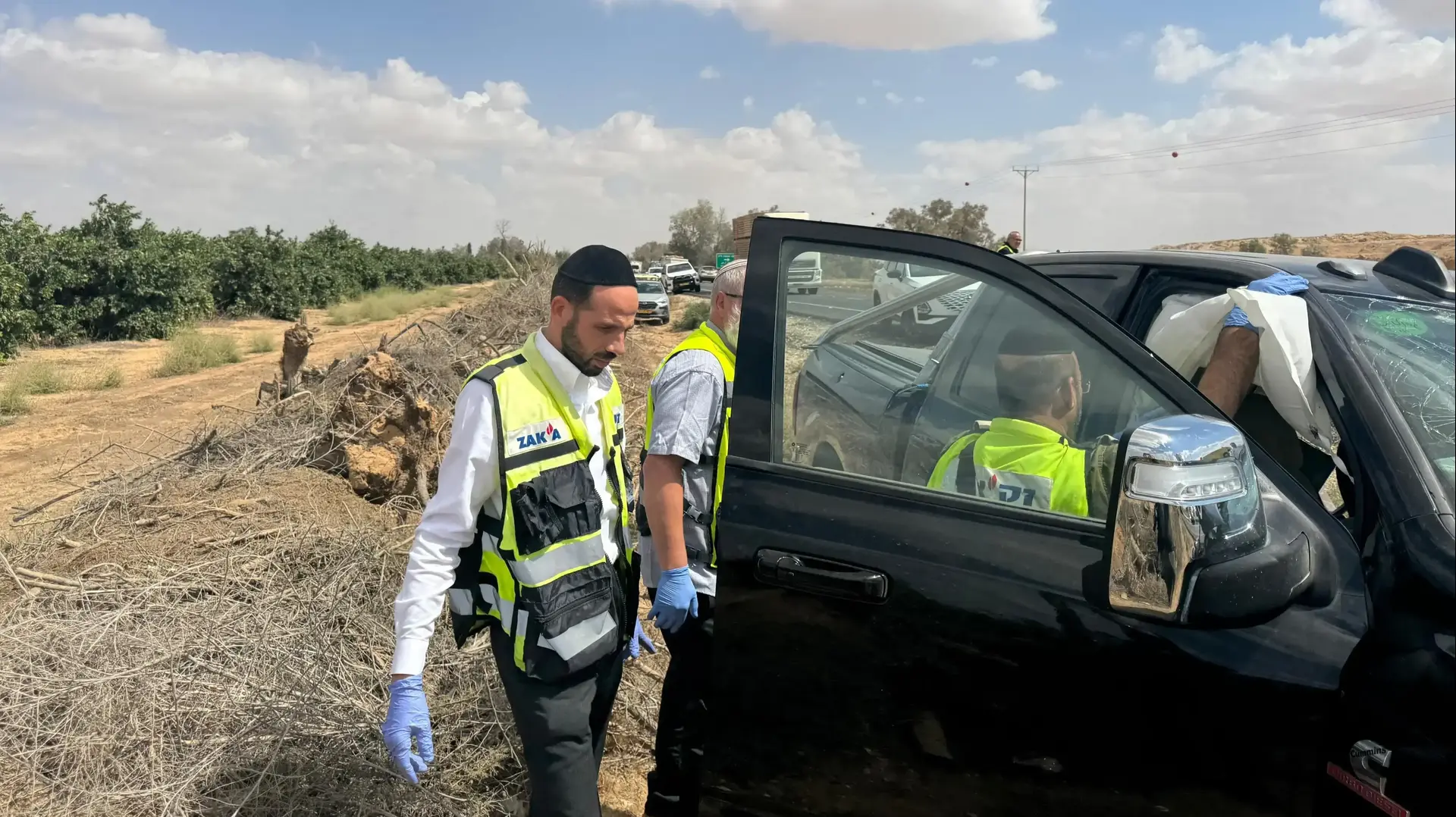 זירת התאונה ליד צאלים