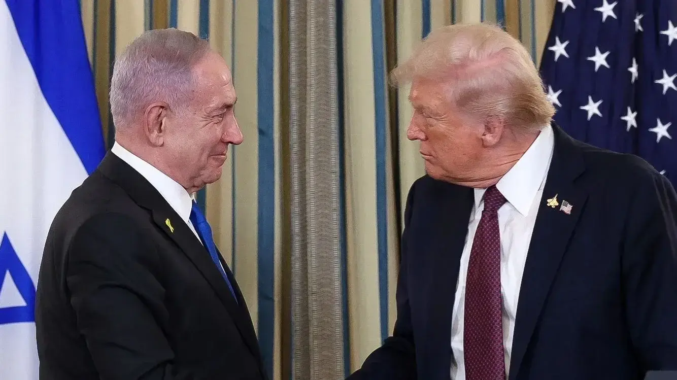 מסיבת עיתונאים של רה"מ נתניהו ונשיא ארה"ב טראמפ, אולם הנשפים בבית הלבן, 29 בספטמבר 2025