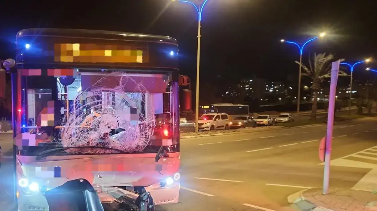 זירת התאונה בערד