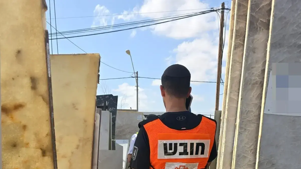 זירת התאונה בבאר שבע